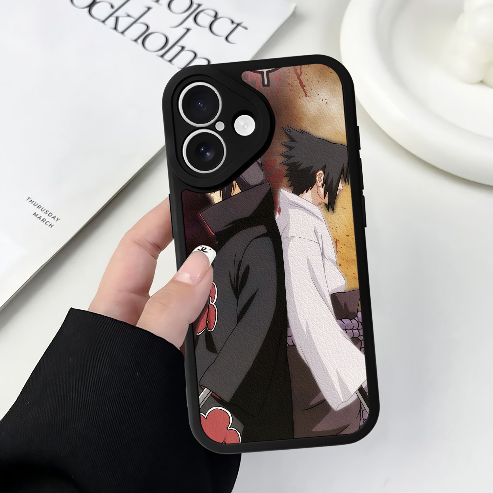 （画像用） NARUTO -ナルト- NARUTO -ナルト- 疾風伝 【iPhone 16シリーズ対応】シリコンスマホケース（レザー調） 材質：シリコン